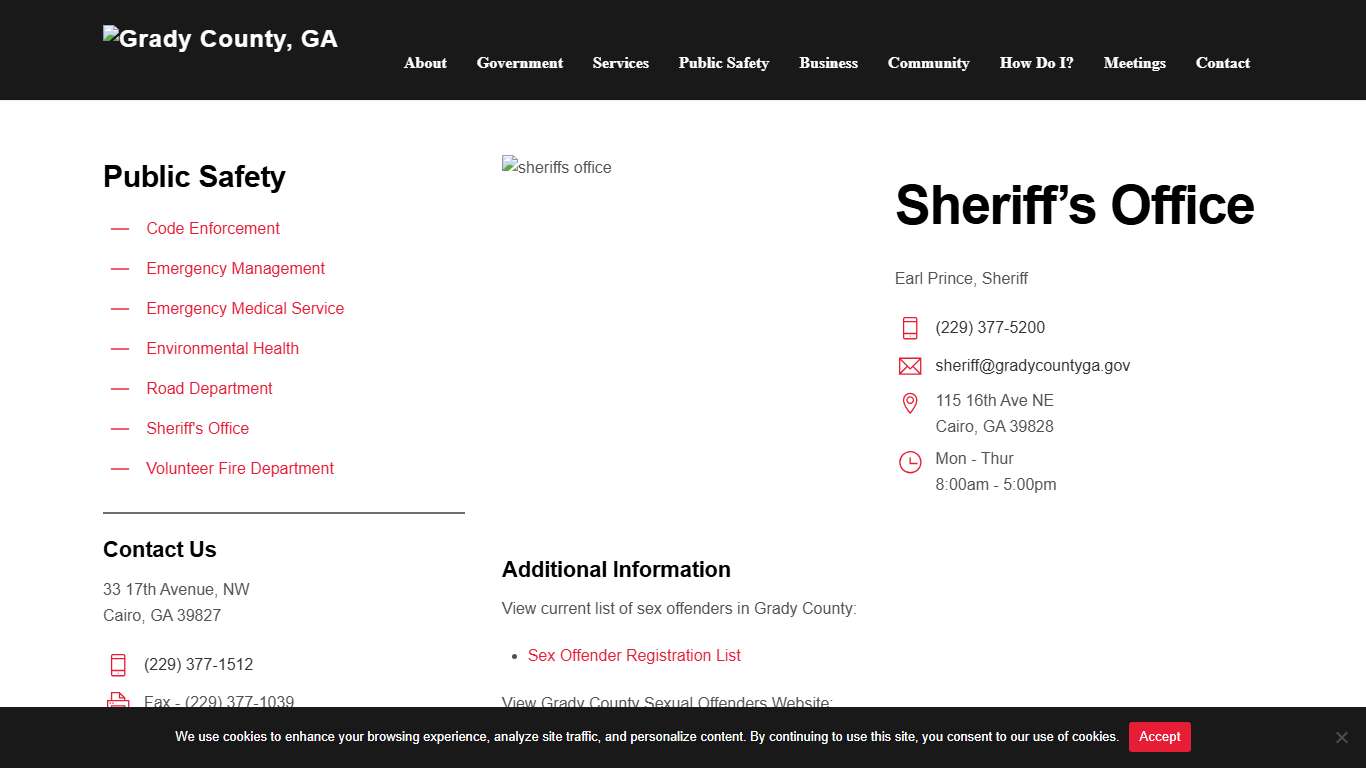 Sheriff’s Office – Grady County, GA